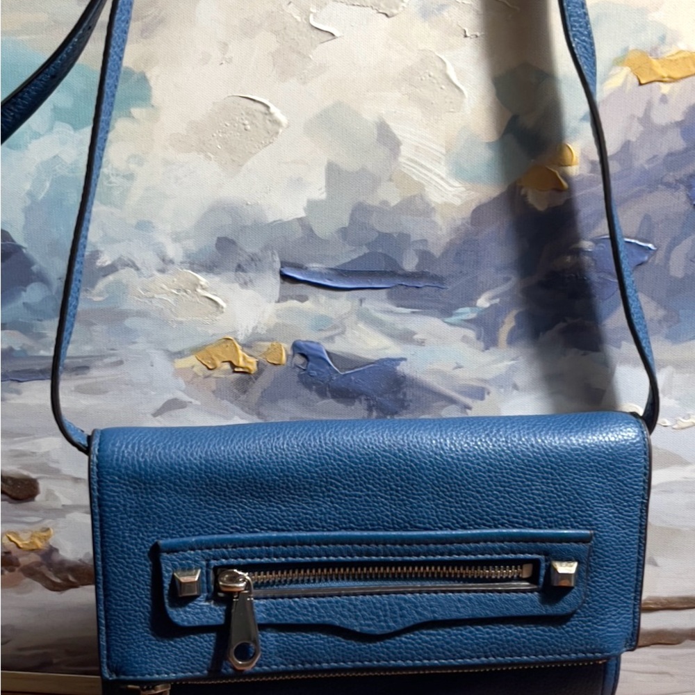 Rebecca Minkoff Genuine Leather Lake
Blue Clutch Crossbody
